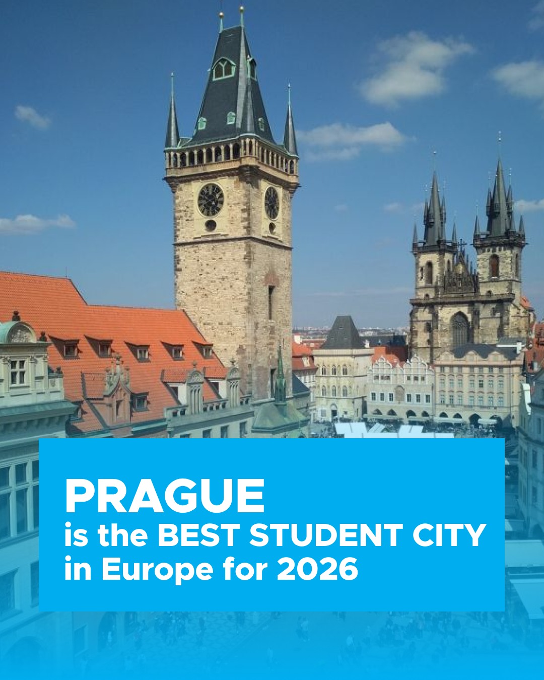 🎉Prague has been ranked Europe's best student city for 2026!🎉

According to a new assessment by the relocation company BOXIE24, Prague leads a comparison of ten European cities, scoring highly in areas such as affordability, safety, access to housing, public transportation, and academic opportunities.

👉With an impressive score of 99.35 out of 100, Prague stood out especially for its reasonably priced student housing  and its low-cost public transport. The city also recorded one of the lowest crime rates in the ranking.

🤔Thinking about studying in Prague?
👉 Explore the study programmes offered by the Faculty of Informatics and Statistics!
📍Economic Data Science - Bc
📍Economic Data Analysis - Master
📍Information Systems Management - Master

#beststudentcity #iloveprague❤️ #praguestudentcity #studyinprague #askstudents #fisbachelor #fismasters 
@vseinternationalstudents  @fis_vse @studyinprague