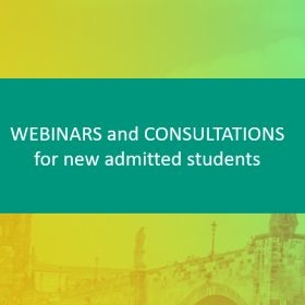 Webinars and consultations for new admitted students