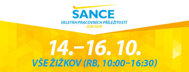 Veletrh pracovních příležitostí ŠANCE – 14. – 16. října 2025!
